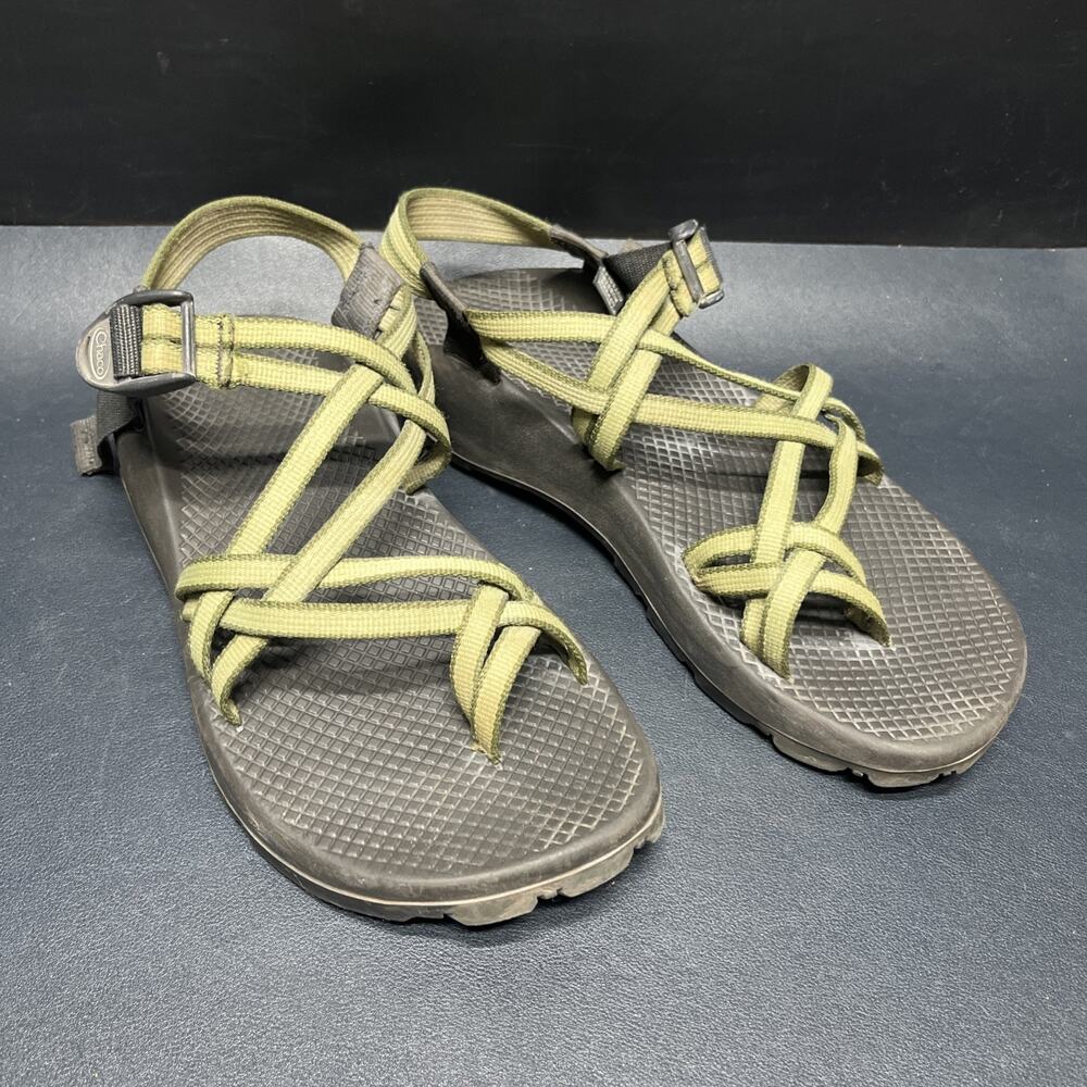 Chaco Zx/2 Shoes Womens Size 9 Green Strappy Sandals Adjustable Hiking Vibram